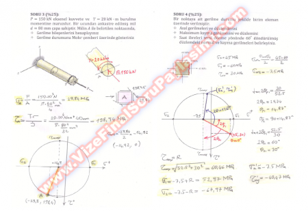 Mukavemet 2 Vize Soruları