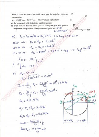 Mukavemet 1 Bütünleme Soruları Ve Çözümleri