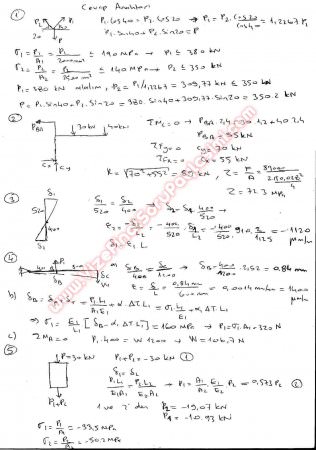 Cisimlerin Dayanımı 1 Vize Soruları Ve Cevapları -2007