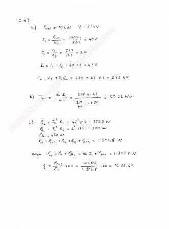 Elektrik Makinaları -1 Final Soruları -2012