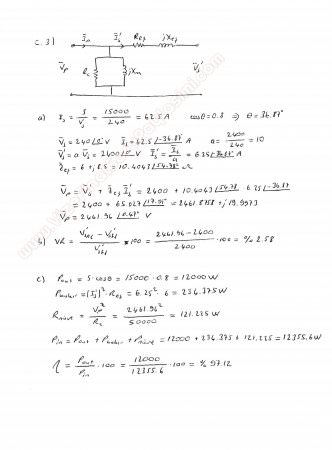 Elektrik Makinaları -1 Final Soruları -2012