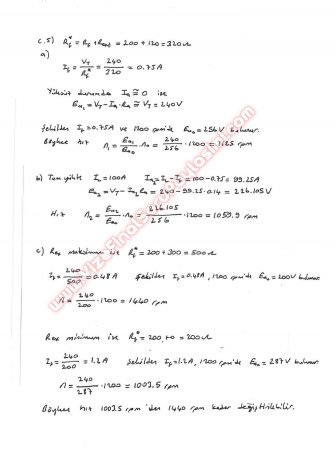 Elektrik Makinaları -1 Final Soruları -2013