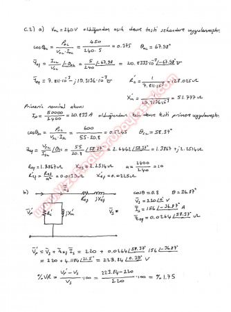 Elektrik Makinaları -1 Final Soruları -2013