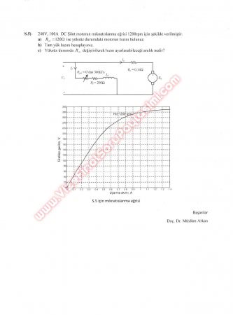 Elektrik Makinaları -1 Final Soruları -2013