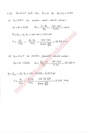 Elektrik Makinaları -1 Final Soruları -2014