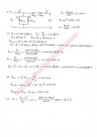 Elektrik Makinaları -1 Final Soruları -2014