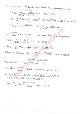 Elektrik Makinaları -1 Final Soruları -2015