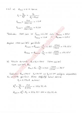 Elektrik Makinaları -1 Final Soruları -2015