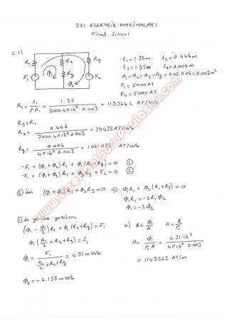 Elektrik Makinaları -1 Final Soruları -2015