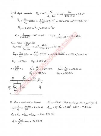 Elektrik Makinaları -1 Vize Soruları -2012