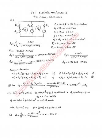 Elektrik Makinaları -1 Vize Soruları -2012