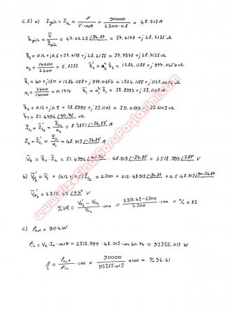 Elektrik Makinaları -1 Vize Soruları -2012