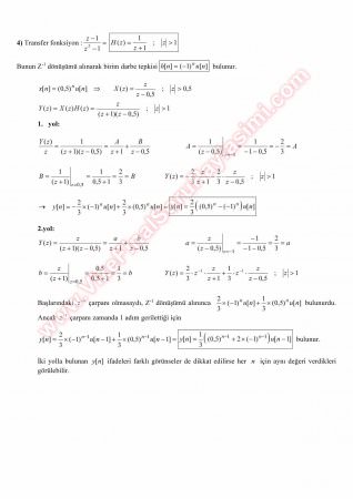 Sinyaller Ve Sistemler Final Soruları Ve Çözümleri Bahar - 2012