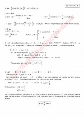 Sinyaller Ve Sistemler Vize Soruları Ve Çözümleri Güz - 2012