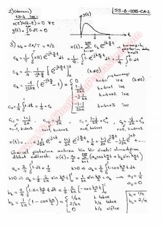 Sinyaller Ve Sistemler Bütünleme Soruları Ve Çözümleri - 2013