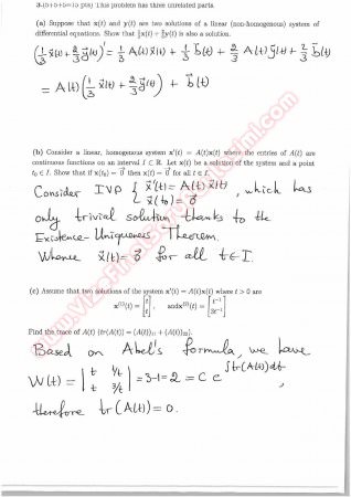 Introduction To Differential Equations Second Midterm Exam Questions And Solutions 2013