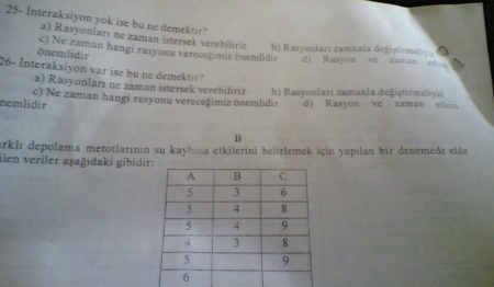 İstatistik Dersi Vize Soruları - Test