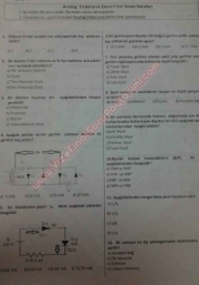 Analog Elektronik Dersi Final Soruları