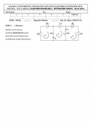 Elektrik devreleri 1 bütünleme sınavı